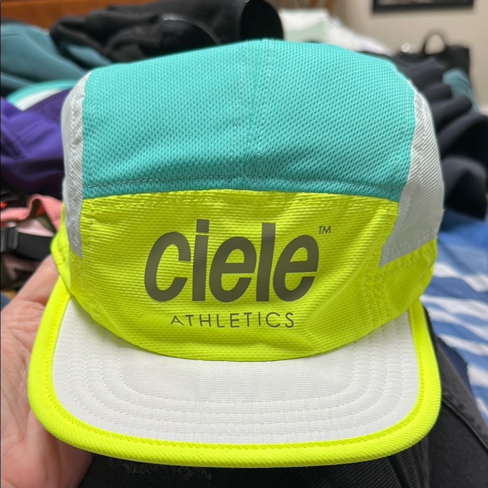 Ciele Athletics Cap in Aqua and Neon Yellow